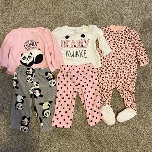 Girls pajamas 12 months bundle